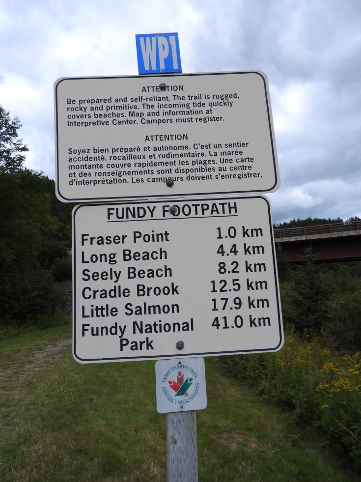 start of the Fundy foot trail